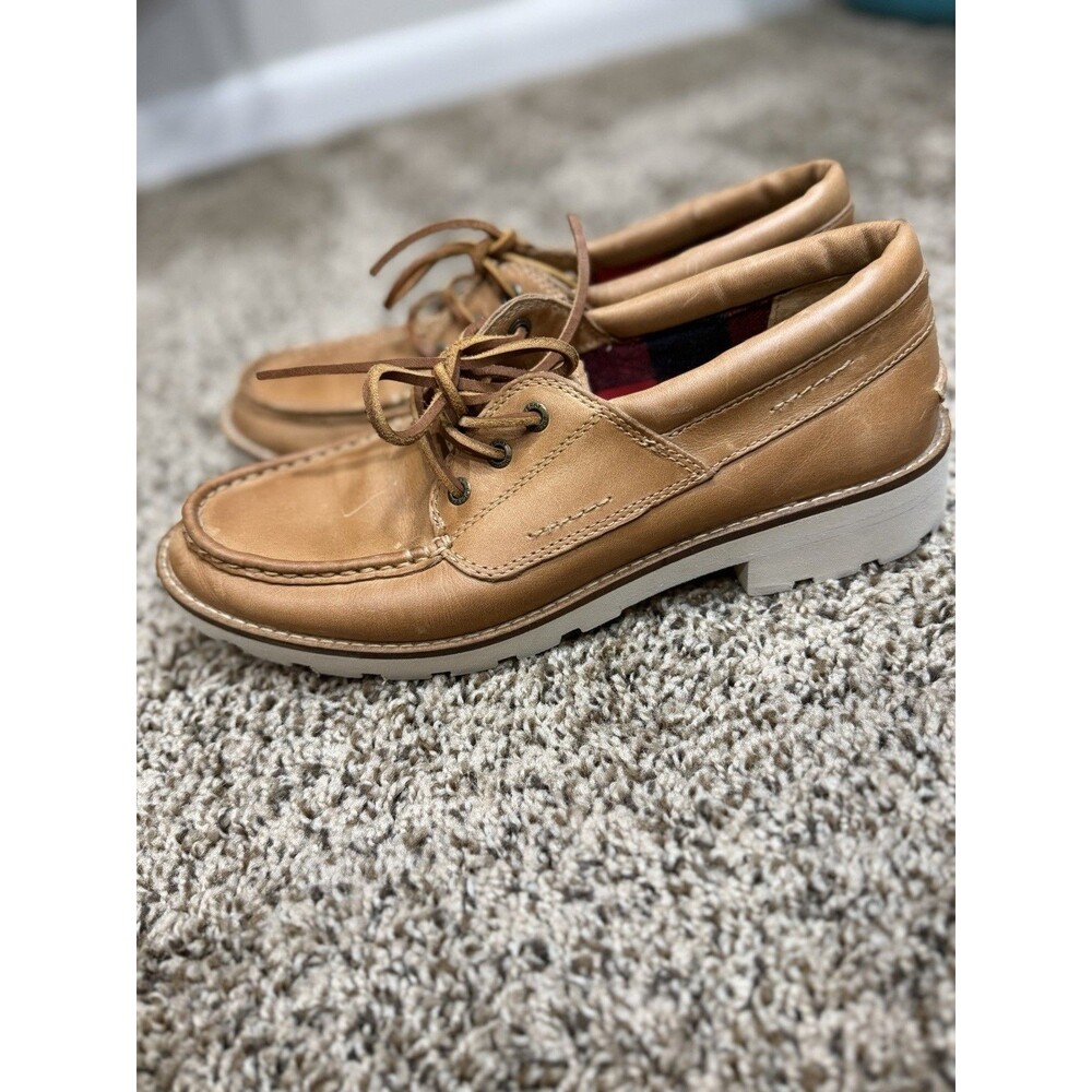 Sperry Top-Sider Authentic Original Lug Boat Shoes Tan Plaid Women's Size 8